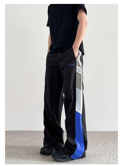 Side Stitched Contrast Track Pants Korean Street Fashion Pants By A PUEE Shop Online at OH Vault