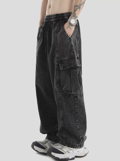 Cargo Style Washed Jeans Korean Street Fashion Jeans By INS Korea Shop Online at OH Vault