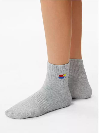 Tri-Color Logo Sports Socks Korean Street Fashion Socks By Crying Center Shop Online at OH Vault