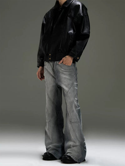 Raw Ends Washed Jeans Korean Street Fashion Jeans By MaxDstr Shop Online at OH Vault