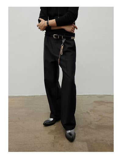 Clean Fit Pleated Trousers Korean Street Fashion Trousers By Terra Incognita Shop Online at OH Vault