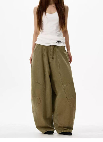 Wide Curved Cut Comfty Jeans Korean Street Fashion Jeans By 77Flight Shop Online at OH Vault