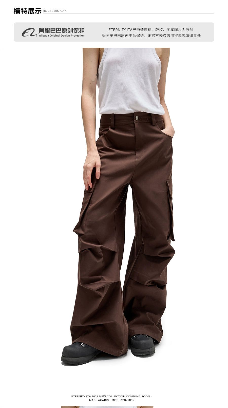 Solid Color Cargo Pants Korean Street Fashion Pants By ETERNITY ITA Shop Online at OH Vault
