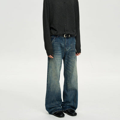 Faded Scattered Whiskers Jeans Korean Street Fashion Jeans By A PUEE Shop Online at OH Vault