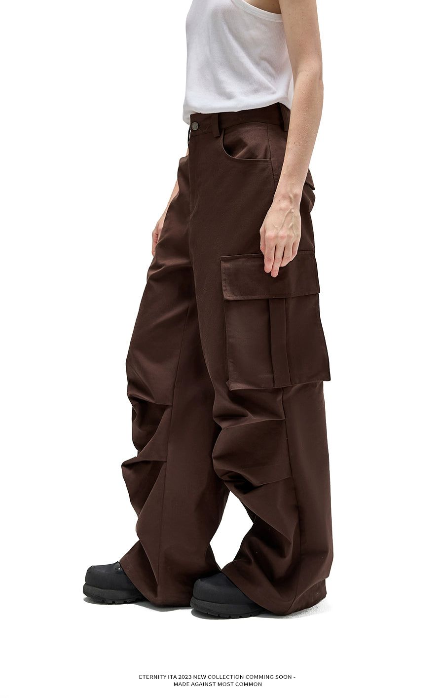 Solid Color Cargo Pants Korean Street Fashion Pants By ETERNITY ITA Shop Online at OH Vault