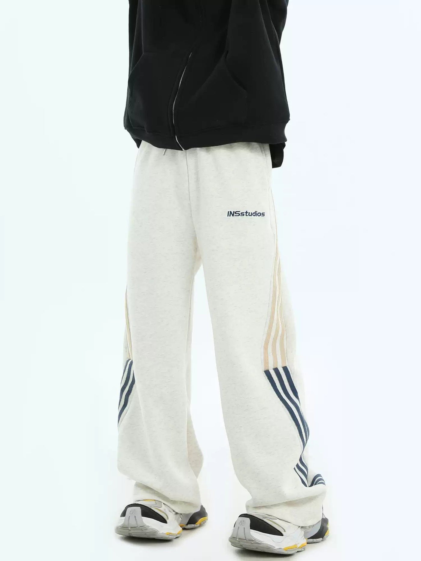 Contrast Striped Sweatpants Korean Street Fashion Pants By INS Korea Shop Online at OH Vault