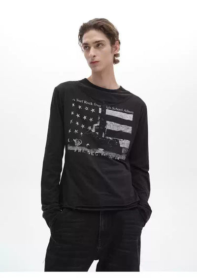 BNW Graphic Layered Henley T-Shirt Korean Street Fashion T-Shirt By Pioneer of Heroism Shop Online at OH Vault