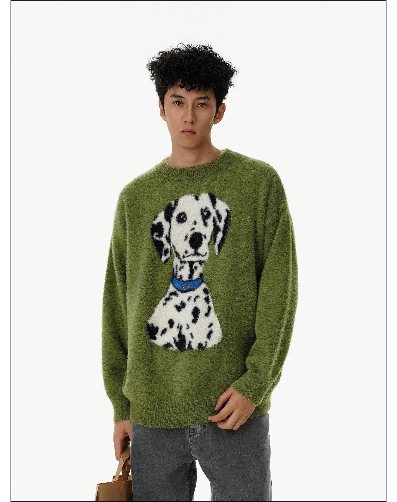 Dalmatian Dog Sweater Korean Street Fashion Sweater By Mr Nearly Shop Online at OH Vault