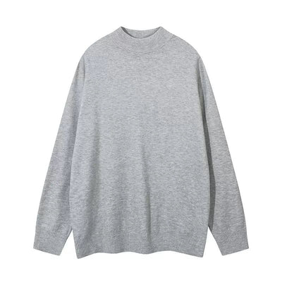 Essential Mock Neck Thin Sweater Korean Street Fashion Sweater By 77Flight Shop Online at OH Vault