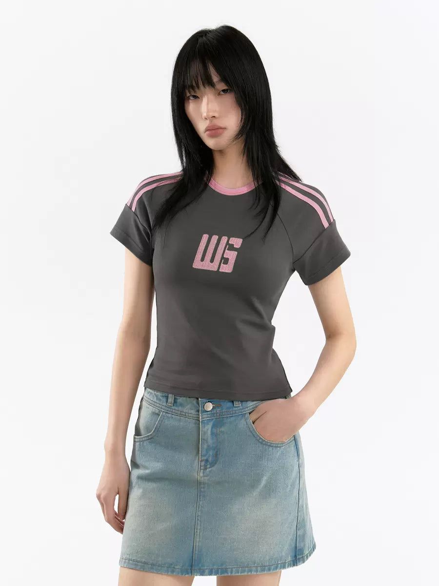 Slim Fit Short Casual T-Shirt Korean Street Fashion T-Shirt By WORKSOUT Shop Online at OH Vault