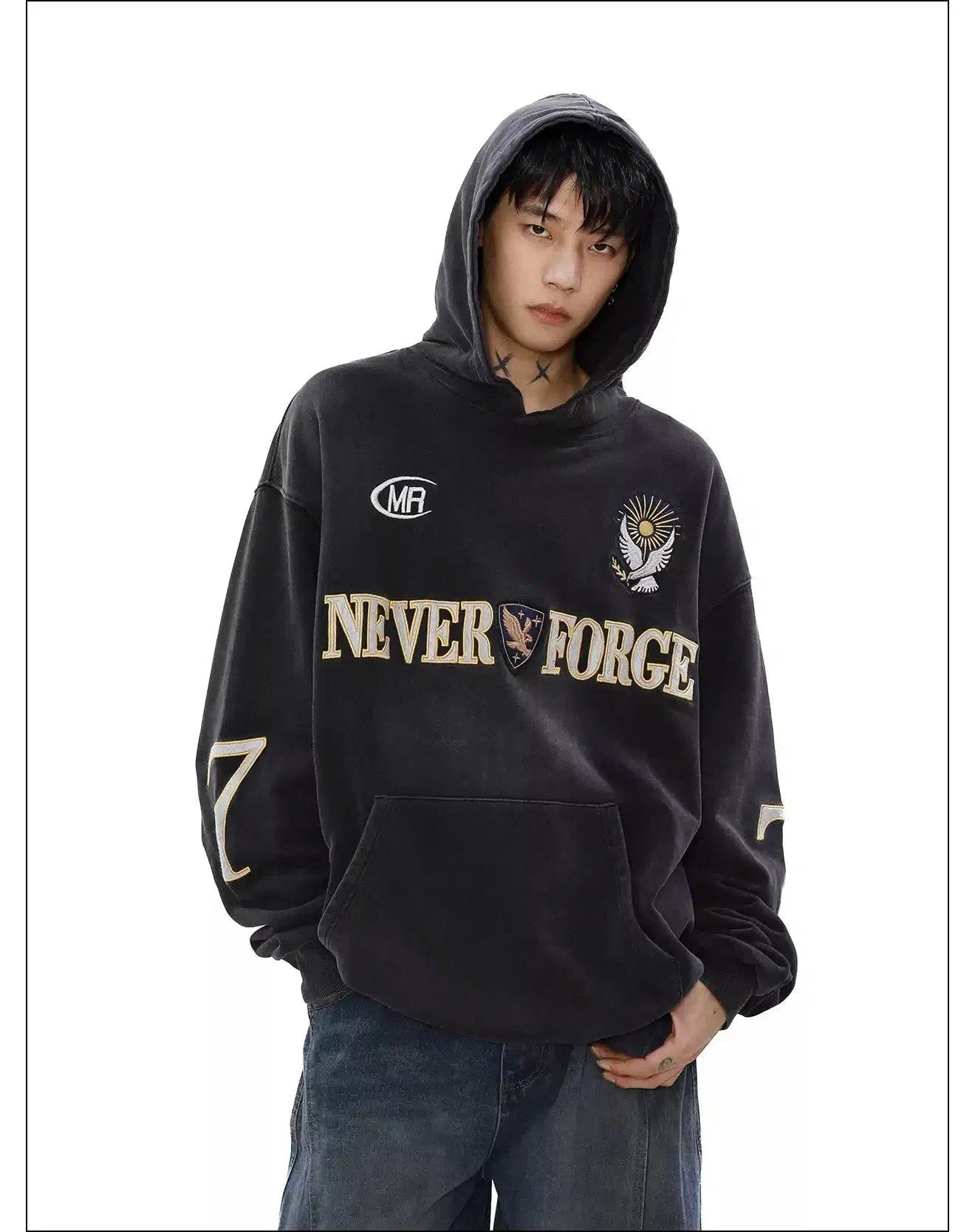 Never Force Hoodie Korean Street Fashion Hoodie By Mr Nearly Shop Online at OH Vault