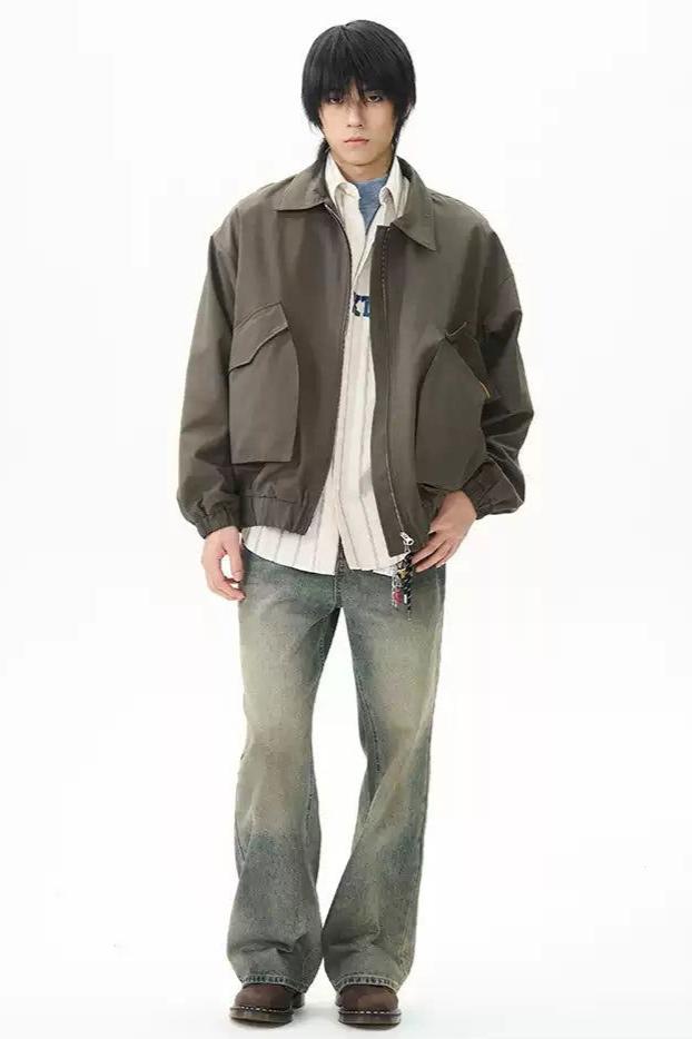 Side Pockets Versatile Jacket Korean Street Fashion Jacket By 77Flight Shop Online at OH Vault