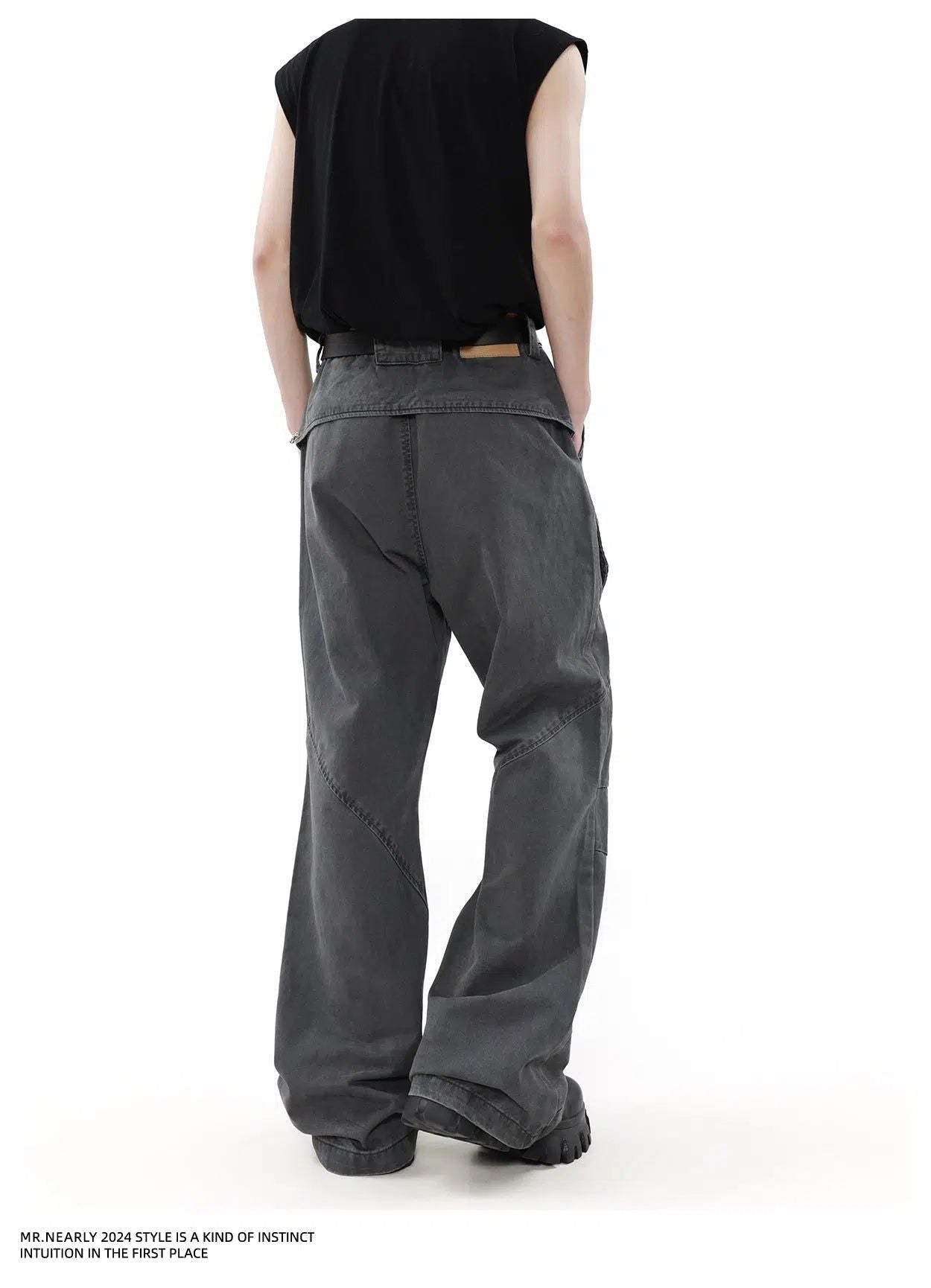 Faded Big Pocket Pleats Cargo Pants Korean Street Fashion Pants By Mr Nearly Shop Online at OH Vault