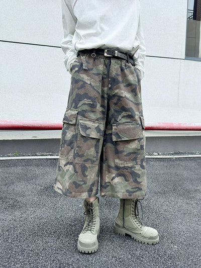 Multi Pockets Camouflage Shorts Korean Street Fashion Shorts By Ash Dark Shop Online at OH Vault