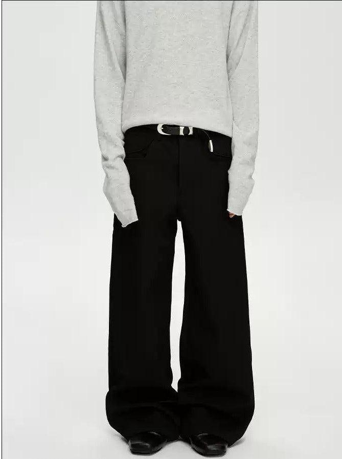Plain Front Pocket Loose Pants Korean Street Fashion Pants By A PUEE Shop Online at OH Vault