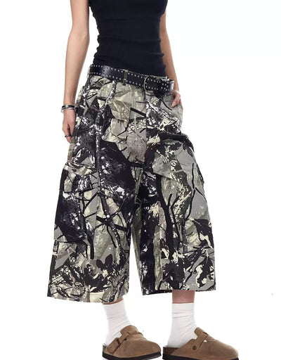 Multi-Pocket Camouflage Cargo Shorts Korean Street Fashion Shorts By Blacklists Shop Online at OH Vault