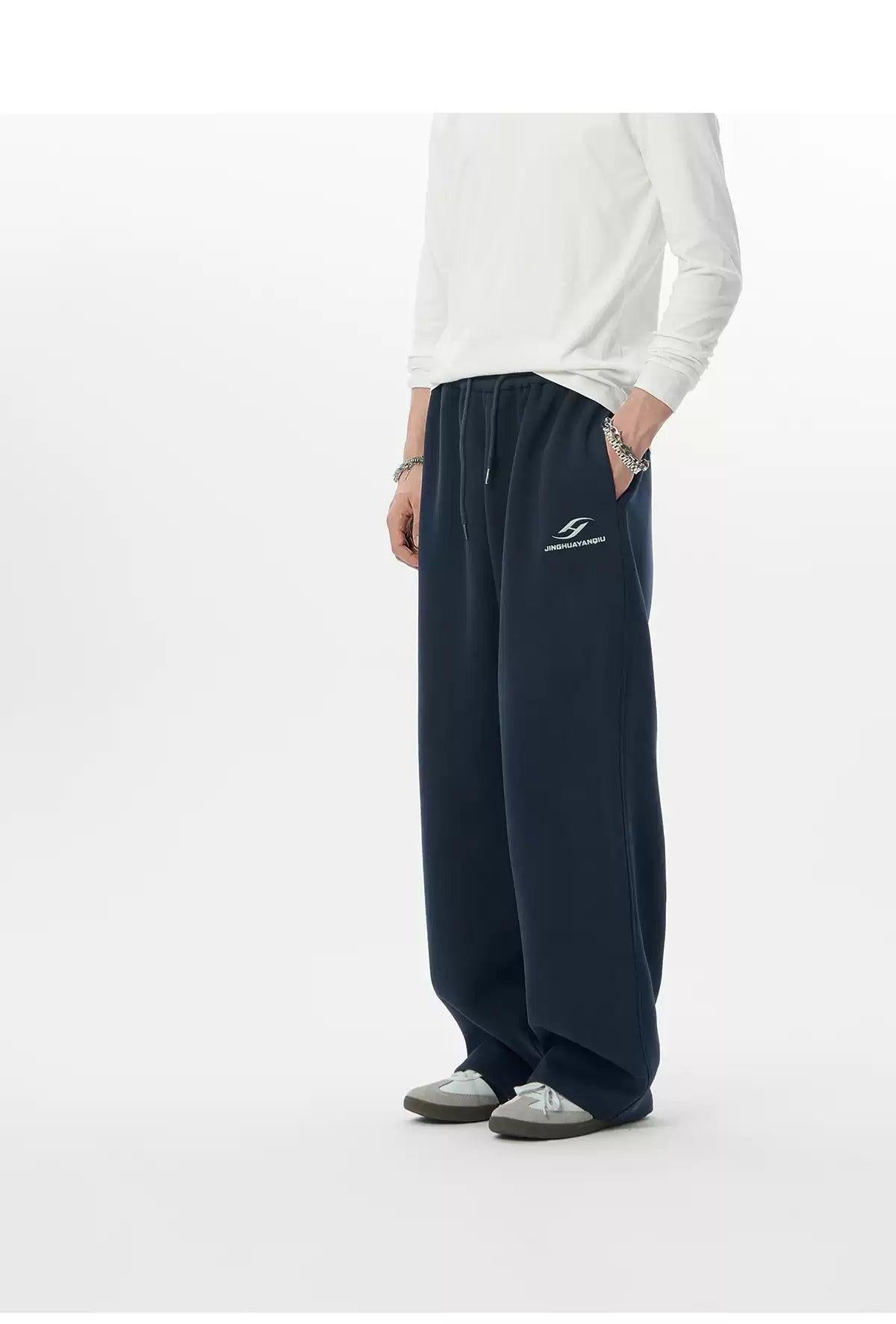 Drawstring Straight Leg Sweatpants Korean Street Fashion Pants By JHYQ Shop Online at OH Vault