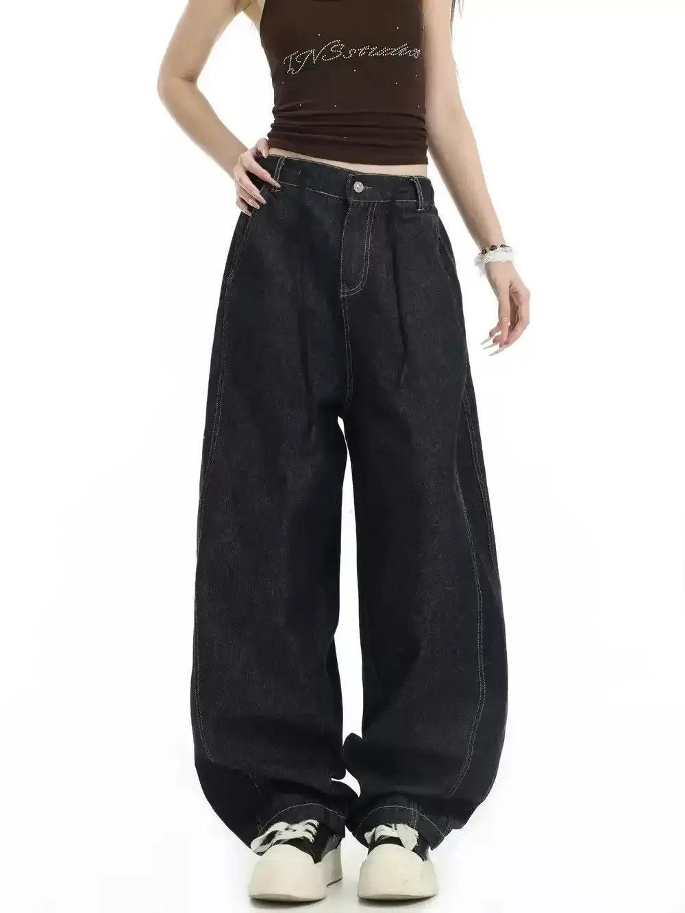 Drawstring Embroidery Pocket Jeans Korean Street Fashion Jeans By INS Korea Shop Online at OH Vault