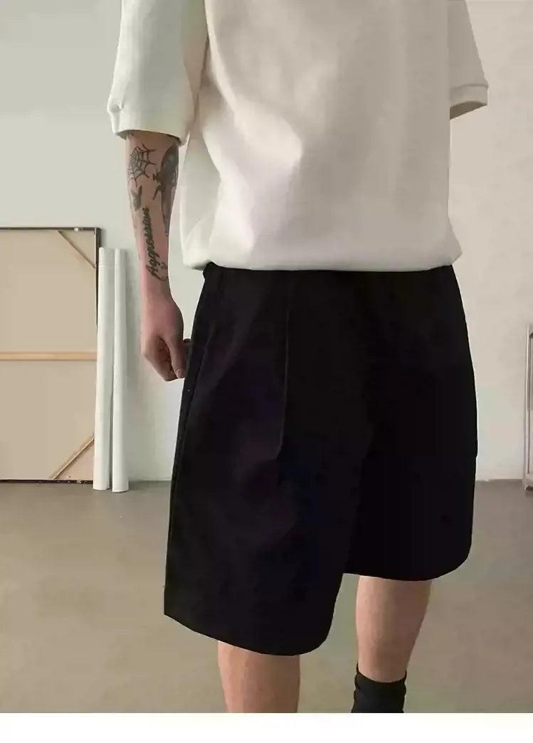 Double Pleated Casual Fit Shorts Korean Street Fashion Shorts By In Knots Shop Online at OH Vault