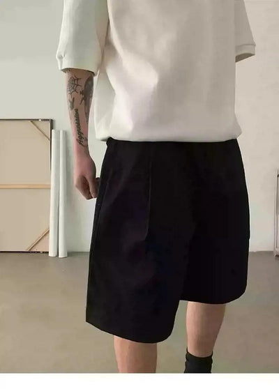 Double Pleated Casual Fit Shorts Korean Street Fashion Shorts By In Knots Shop Online at OH Vault