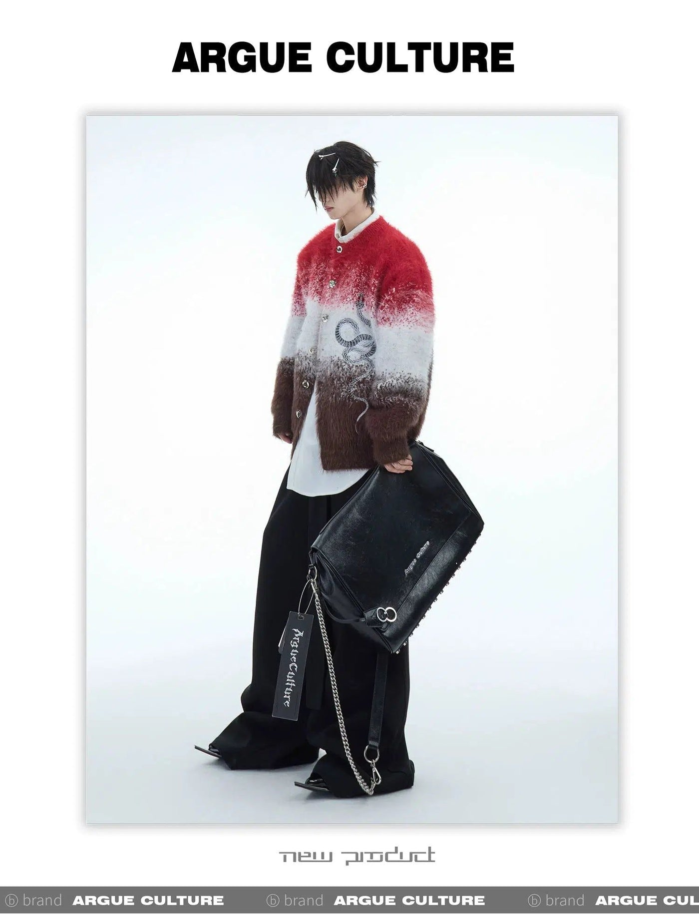 Snake Gradient Fur Sweater Korean Street Fashion Sweater By Argue Culture Shop Online at OH Vault