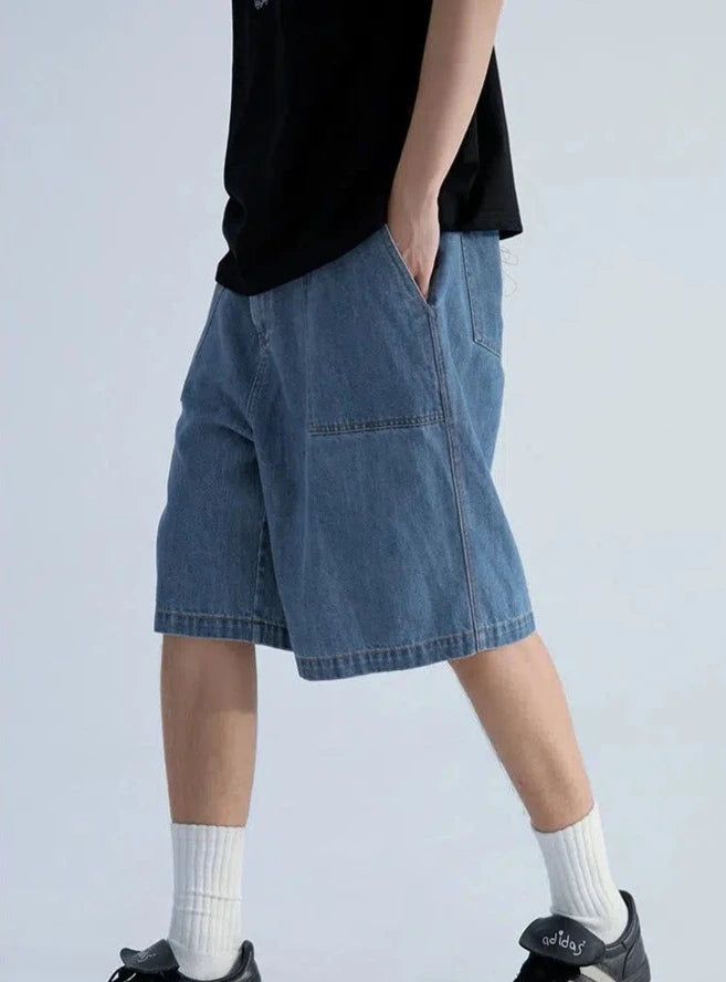 Wide Pockets Denim Shorts Korean Street Fashion Shorts By Mentmate Shop Online at OH Vault