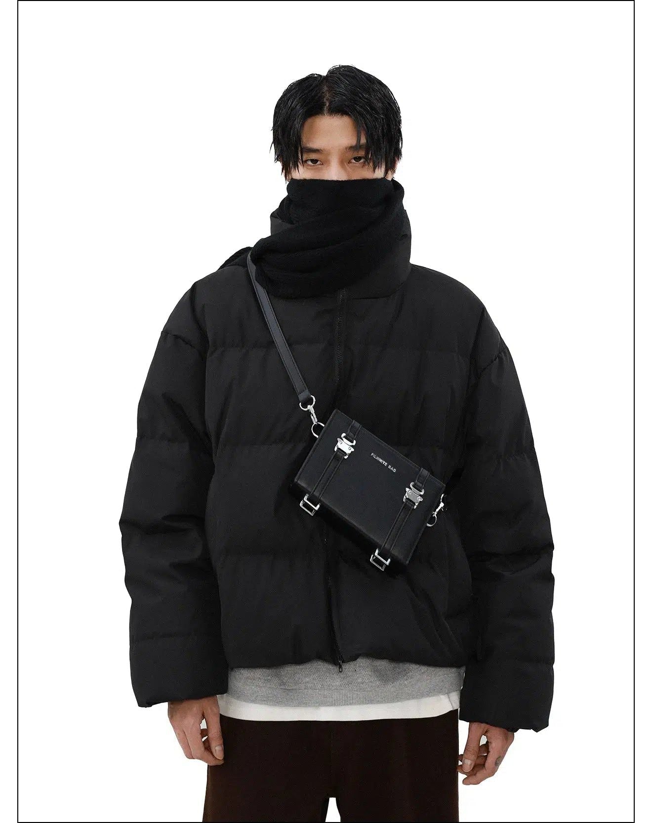 Plain Full-Zipped Down Jacket Korean Street Fashion Jacket By Mr Nearly Shop Online at OH Vault