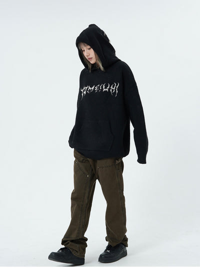 Centipede Knit Hoodie Korean Street Fashion Hoodie By 77Flight Shop Online at OH Vault