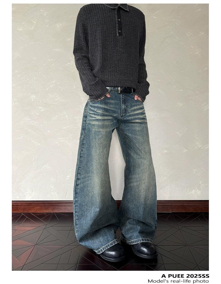 Washed Cat Whiskers Bootcut Jeans