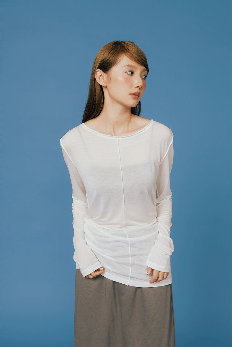 Center Seam Thin Blouse Korean Street Fashion Blouse By Crying Center Shop Online at OH Vault