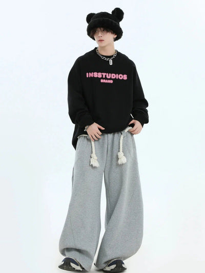 Graffiti Logo Crewneck Korean Street Fashion Crewneck By INS Korea Shop Online at OH Vault