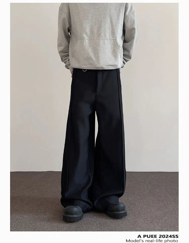 Plain Casual Fit Tailored Pants Korean Street Fashion Pants By A PUEE Shop Online at OH Vault