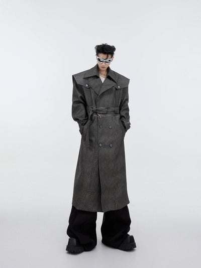 Detachable Half Zipped Trench Coat Korean Street Fashion Long Coat By Argue Culture Shop Online at OH Vault