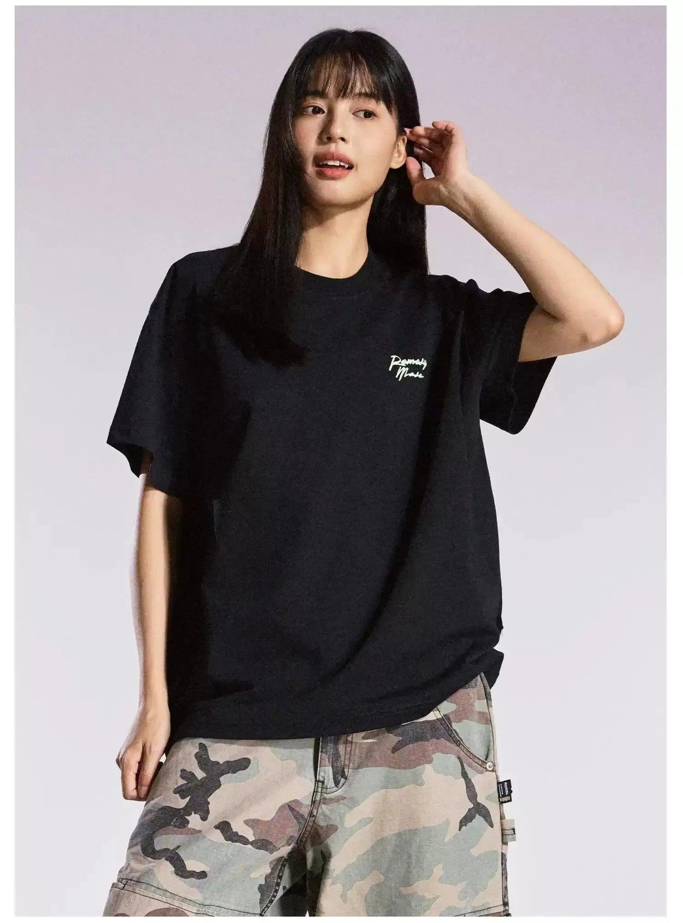 Basic Logo T-Shirt Korean Street Fashion T-Shirt By Remedy Shop Online at OH Vault