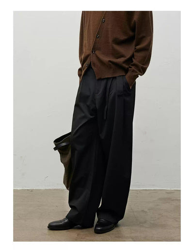 Belt Strap Loose Fit Pants Korean Street Fashion Pants By Terra Incognita Shop Online at OH Vault