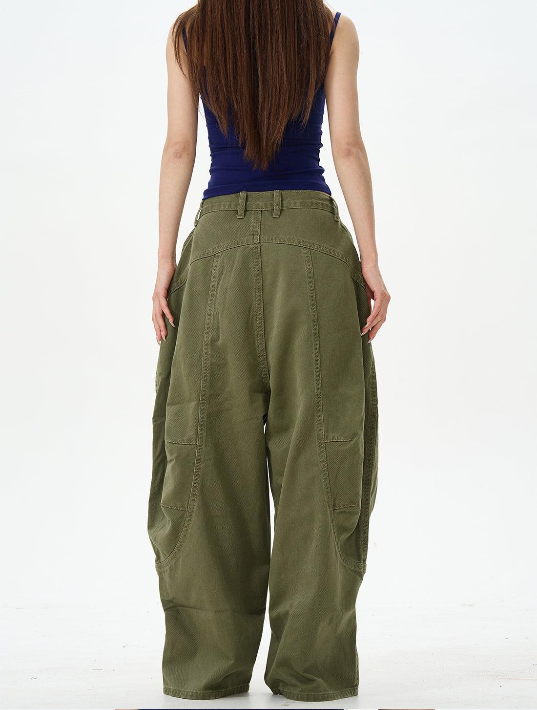 Slant Pocket Baggy Fit Pants Korean Street Fashion Pants By 77Flight Shop Online at OH Vault