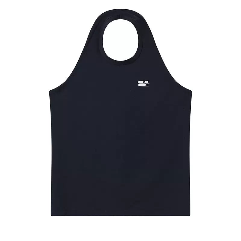 Logo Backless Halterneck Vest Korean Street Fashion Vest By Crying Center Shop Online at OH Vault