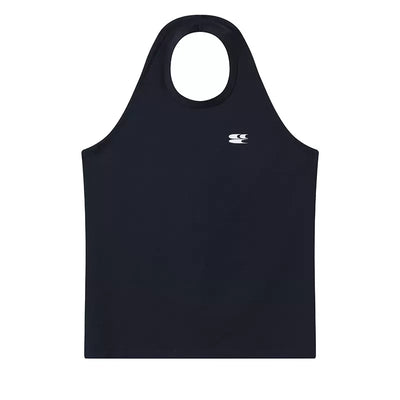 Logo Backless Halterneck Vest Korean Street Fashion Vest By Crying Center Shop Online at OH Vault