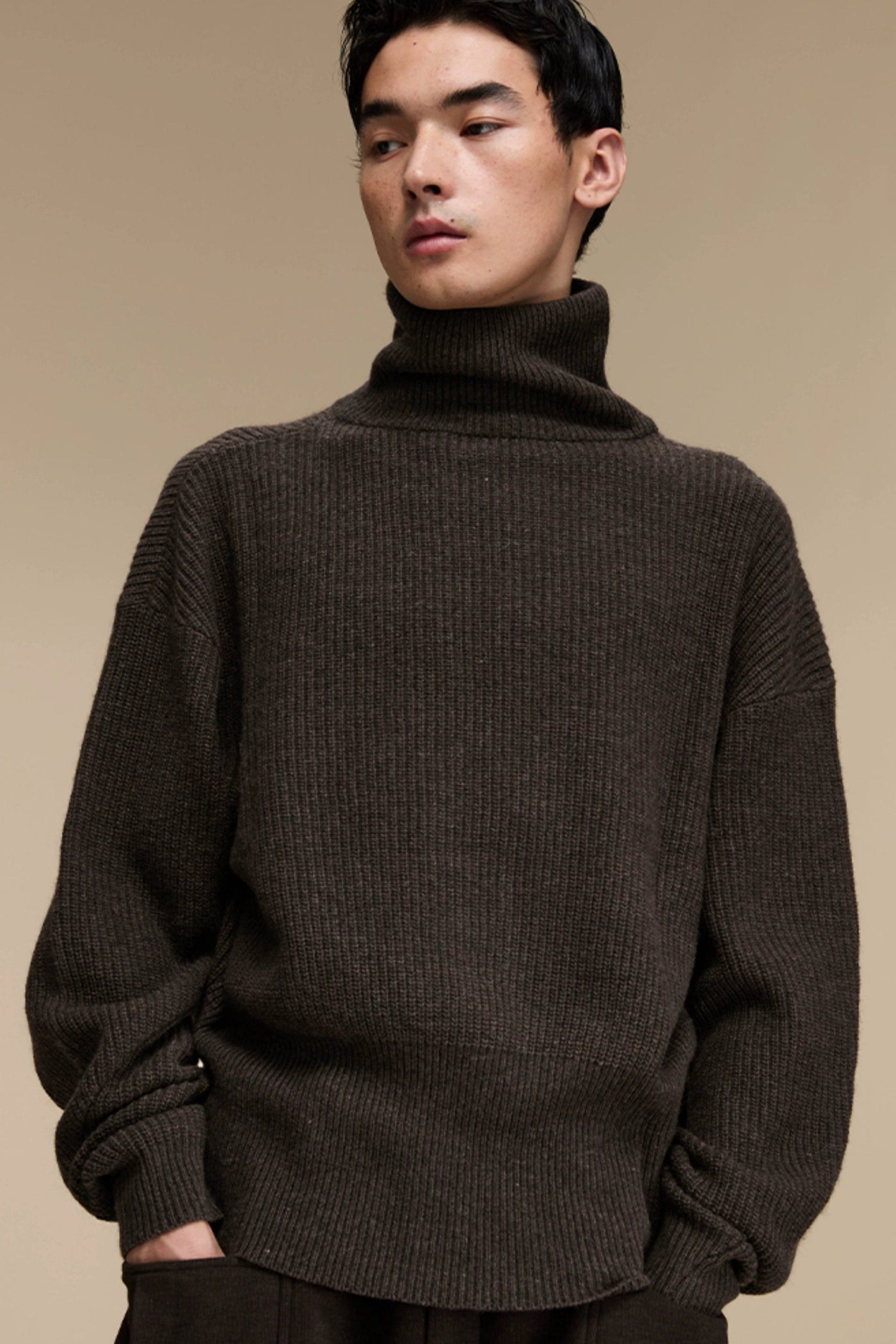 Waffle Grid Knit Turtleneck Korean Street Fashion Turtleneck By Opicloth Shop Online at OH Vault