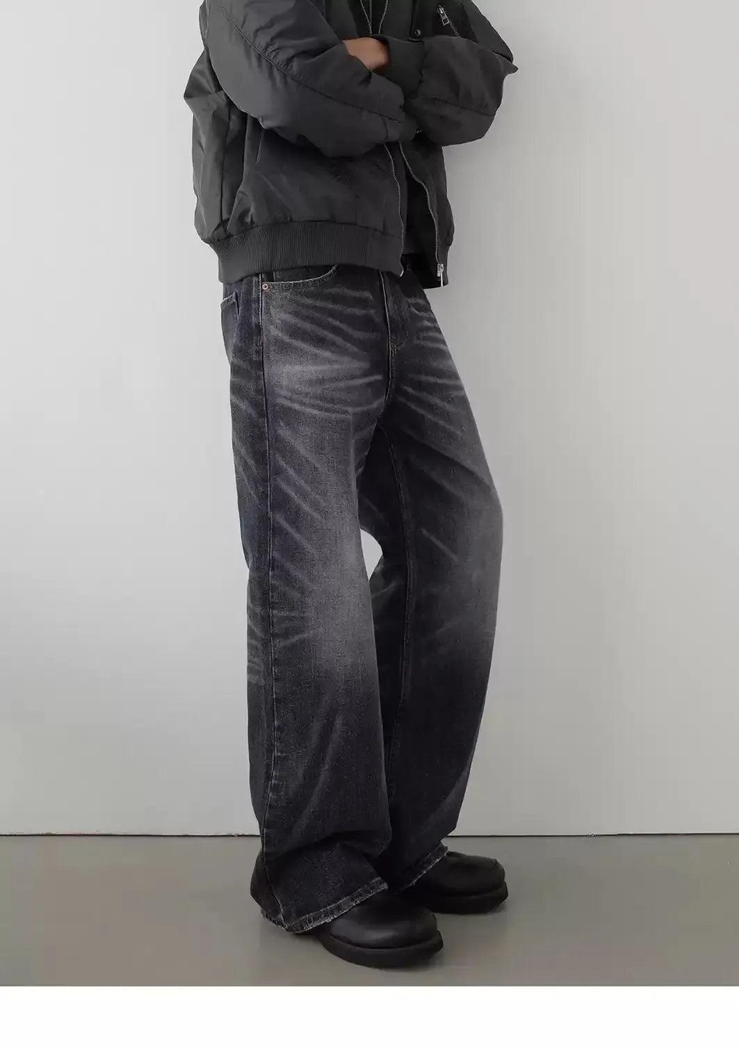 Whisker Lines and Faded Jeans Korean Street Fashion Jeans By In Knots Shop Online at OH Vault