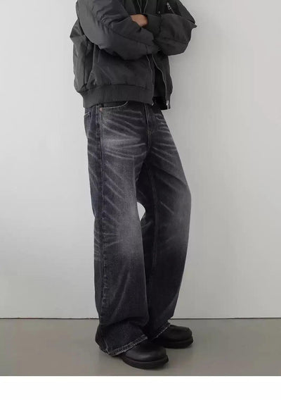 Whisker Lines and Faded Jeans Korean Street Fashion Jeans By In Knots Shop Online at OH Vault