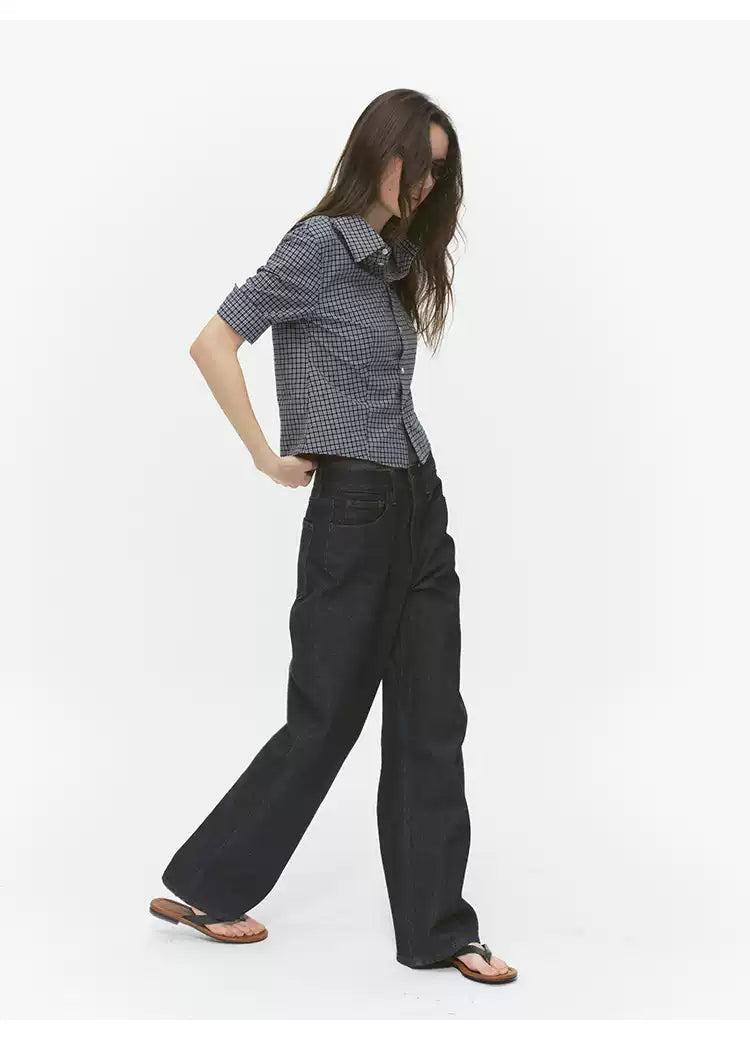 Plaid Pattern Buttoned Shirt Korean Street Fashion Shirt By Country Moment Shop Online at OH Vault