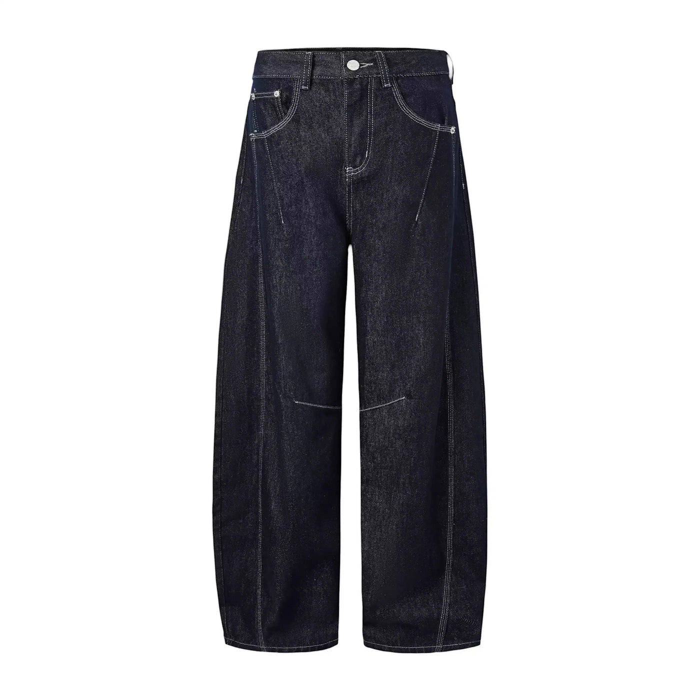 Contrast Stitched Wide Cut Jeans Korean Street Fashion Jeans By Made Extreme Shop Online at OH Vault