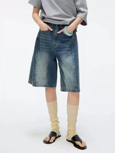 Faded & Washed Denim Shorts Korean Street Fashion Shorts By Jump Next Shop Online at OH Vault
