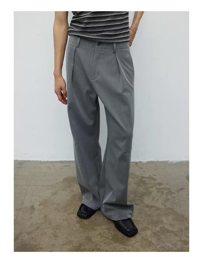 Pleated Relaxed Fit Trousers Korean Street Fashion Trousers By Terra Incognita Shop Online at OH Vault