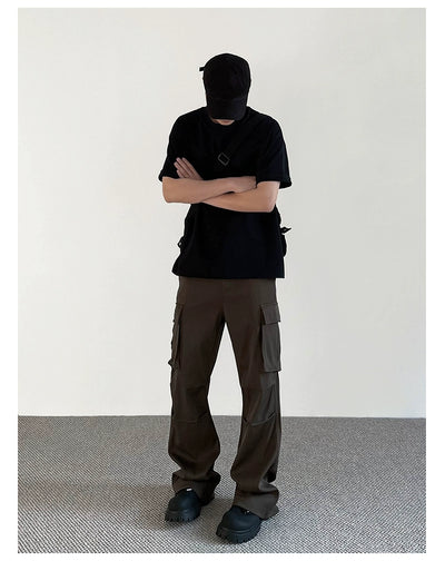 Flap Pocket Cargo Pants Korean Street Fashion Pants By A PUEE Shop Online at OH Vault
