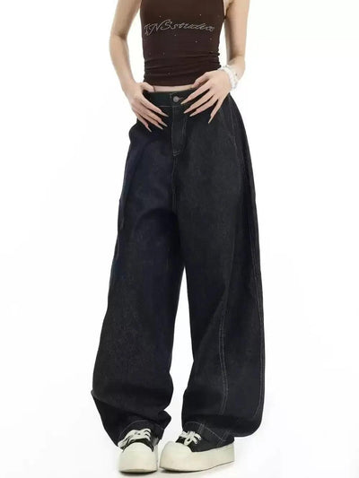 Drawstring Embroidery Pocket Jeans Korean Street Fashion Jeans By INS Korea Shop Online at OH Vault