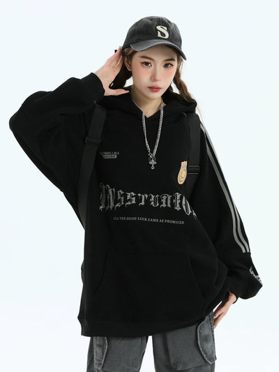 Oversized Fit Casual Hoodie Korean Street Fashion Hoodie By INS Korea Shop Online at OH Vault