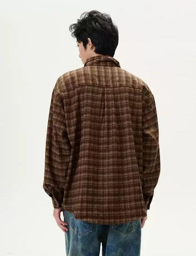 Classic Buttons Checked Shirt Korean Street Fashion Shirt By 77Flight Shop Online at OH Vault