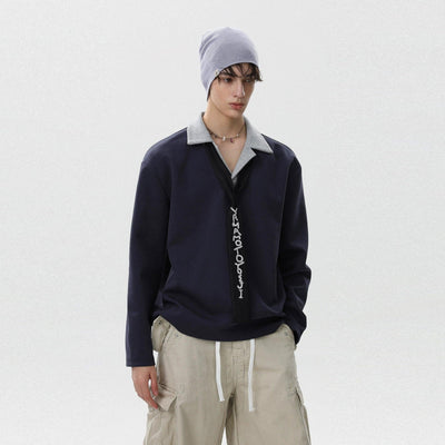 Contrast Collared Regular Fit Polo Korean Street Fashion Polo By Mr Nearly Shop Online at OH Vault